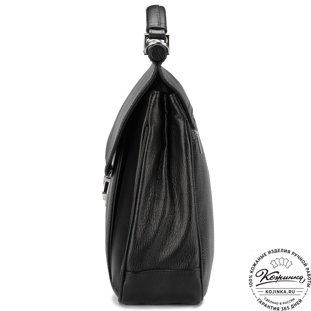 Кожаный портфель "Руби" (чёрный)